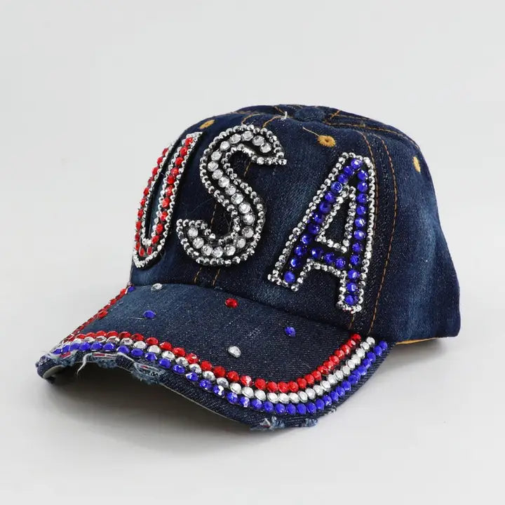 USA Bling Baseball Cap