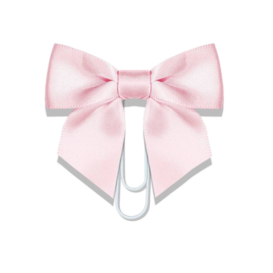 Dabble Doll - Bow Paper Clip Bookmark - Pink & Black