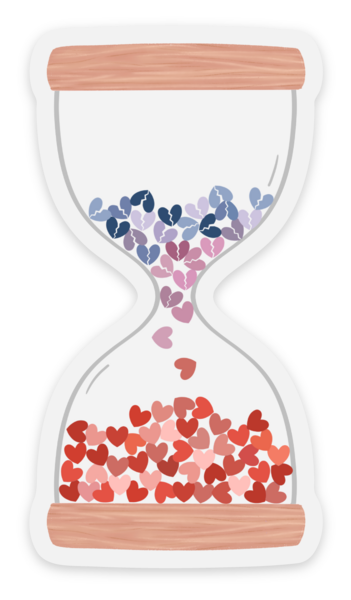 Taylor Swift Inspired Clear Love Hourglass Sticker
