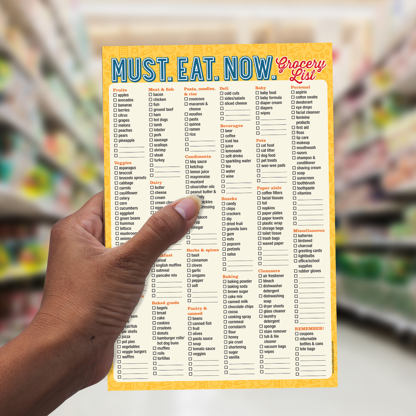 Must. Eat. Now. Note Pad