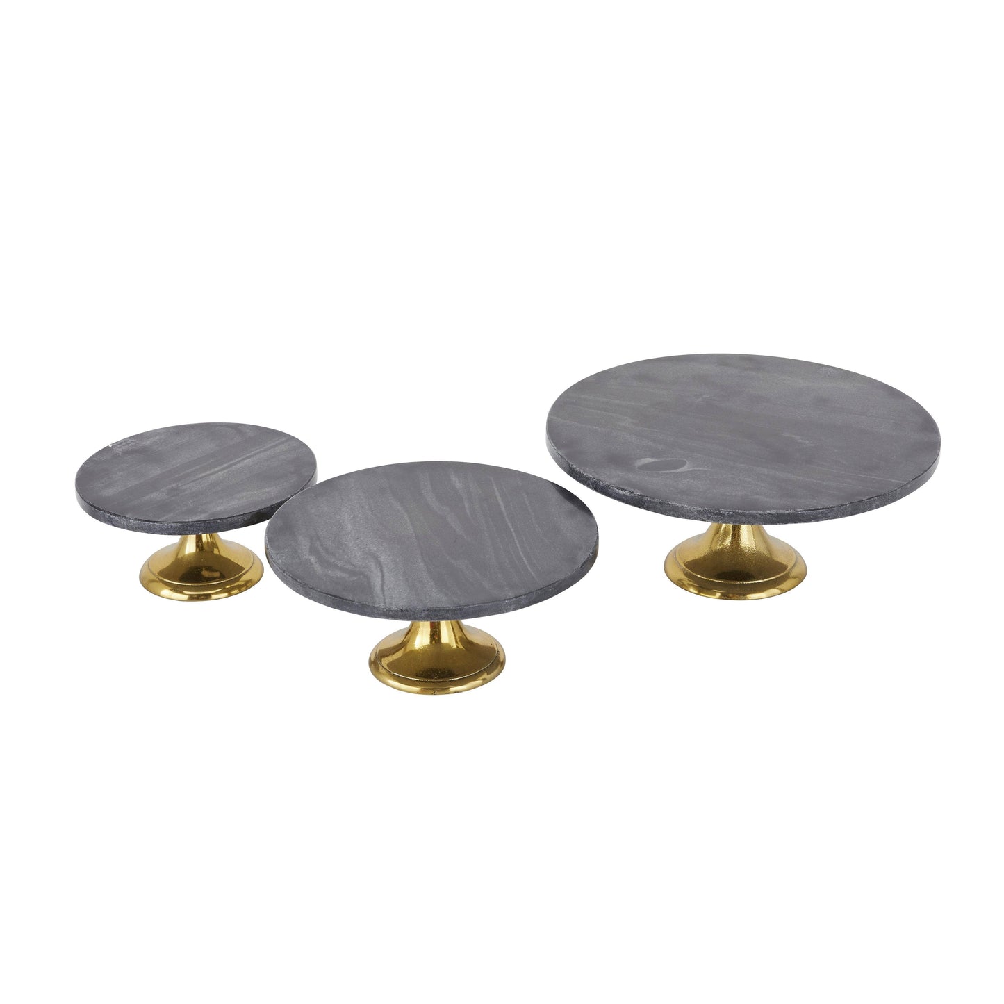 Glam Black Aluminum Metal Cake Stand Set