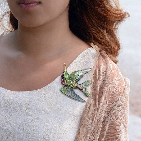 Hummingbird Brooch Pin