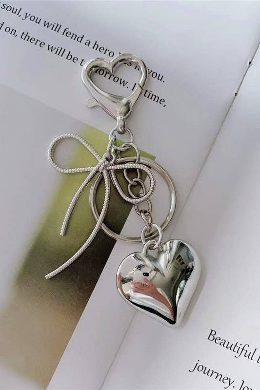CHAIN BAG CHARM-BOW HEART CHARM BAG EXTENSION