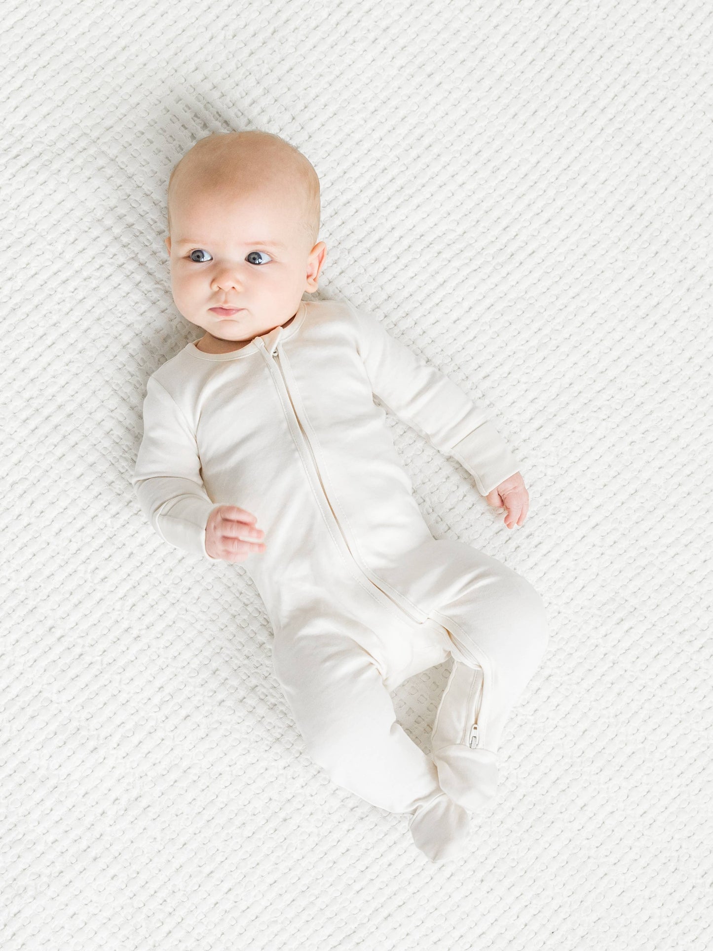 Organic Baby Zipper Sleeper Ivory