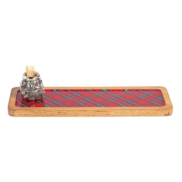 Metal Santa Toothpick Tray Set
