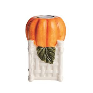 Small Pumpkin Topiary Taper Holder