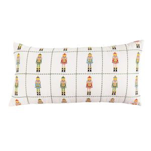 Lumbar Embroidered Nutcracker Pillow