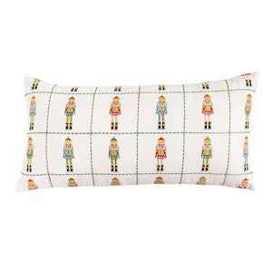 Lumbar Embroidered Nutcracker Pillow