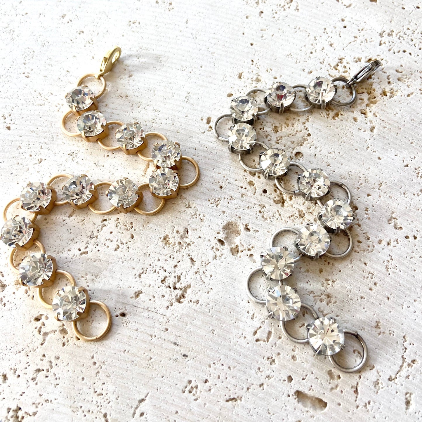 Chunky crystal bracelet boutique luxe jewelry salon bridal