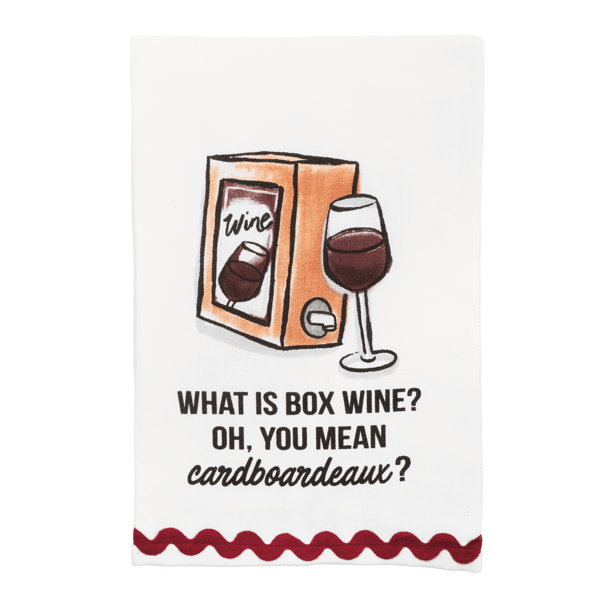Box Wine Printed Towel