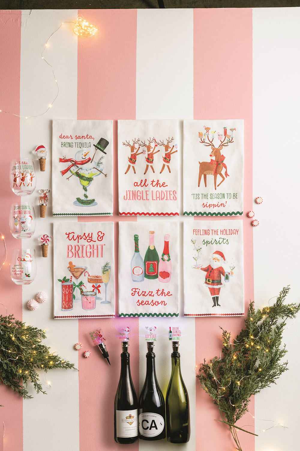 Tis the Season Reindeer Glitter Hand Towel