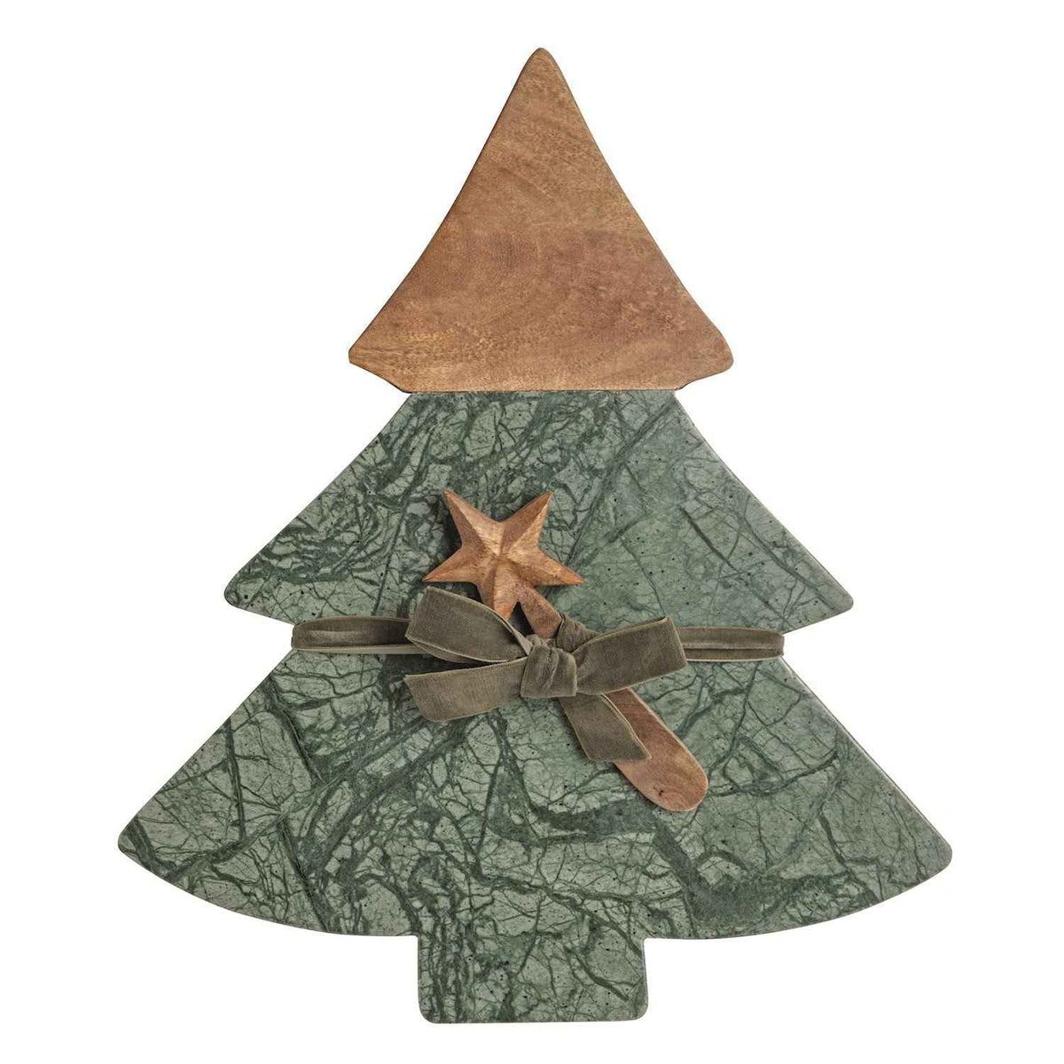 Marble and Mango Wood Tree Board with Spreader