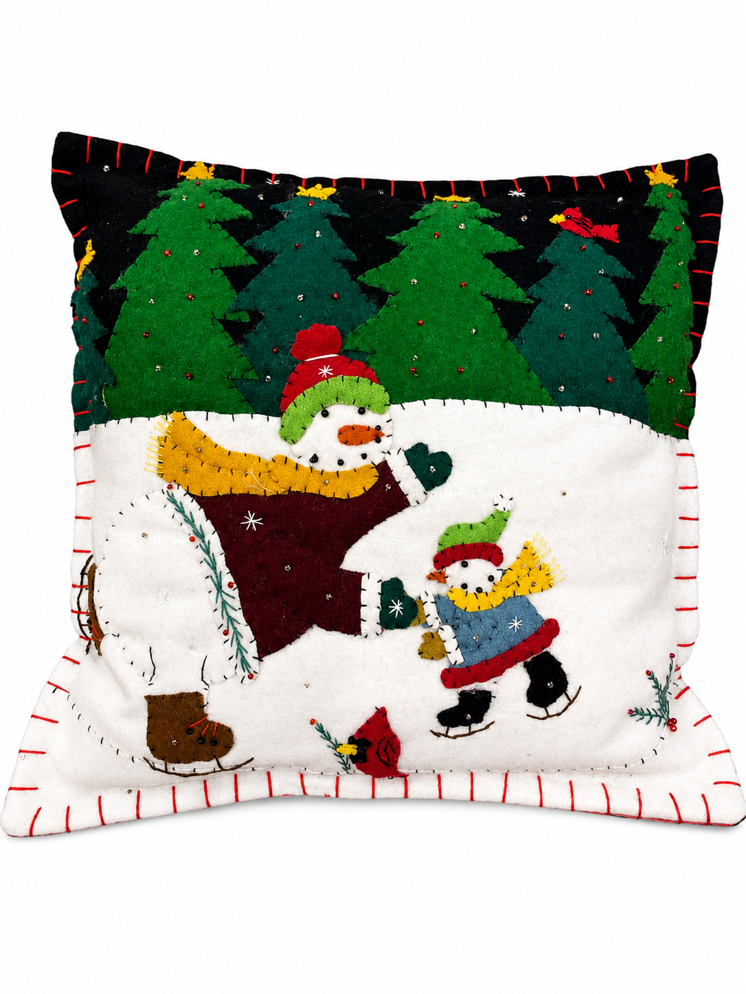 Black Snowman 12x12" Pillow