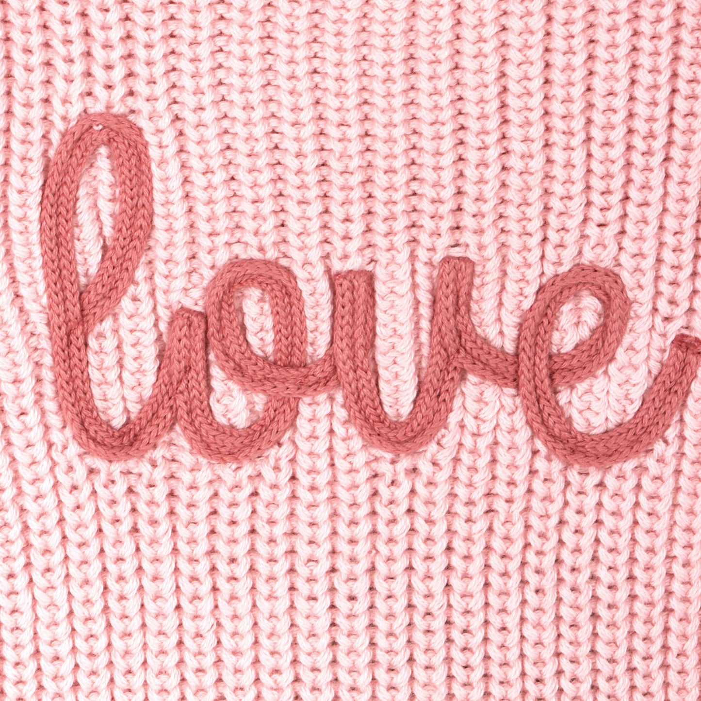 Love Embroidered Chunky Knit Baby Sweater (Organic)