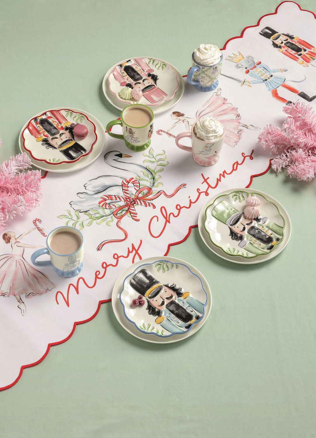 Nutcracker Merry Christmas Table Runner