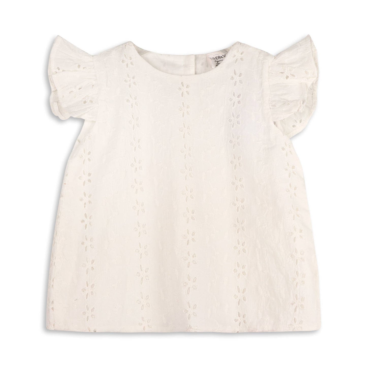 Milly Eyelet & Bow Baby Top + Ruffled Bloomer -Organic