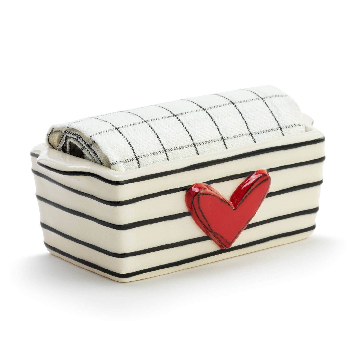 Red Heart Mini Loaf Pan with Towel