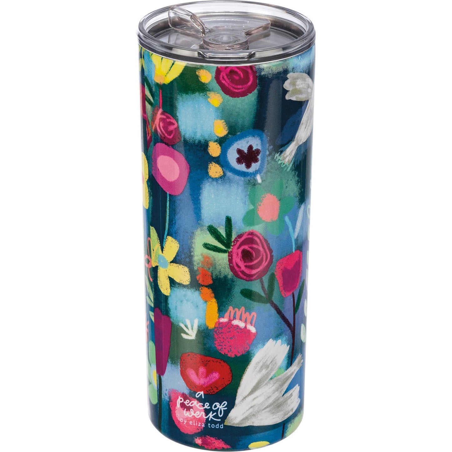 Blue Floral Tumbler