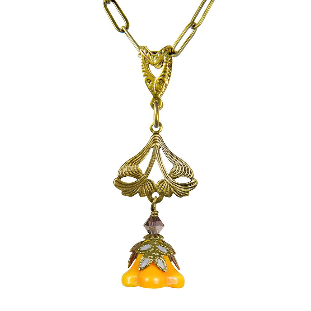 Love Light Classic Hand Painted Floral Necklace