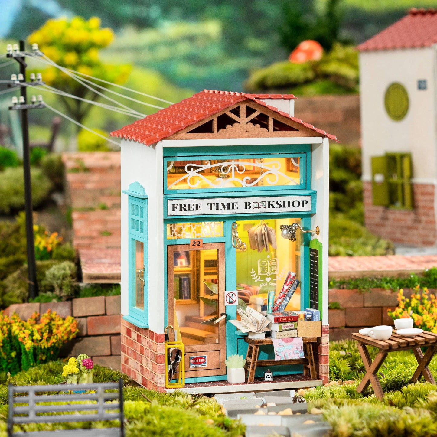Hands Craft - DIY Miniature House Kit: Free Time Bookshop