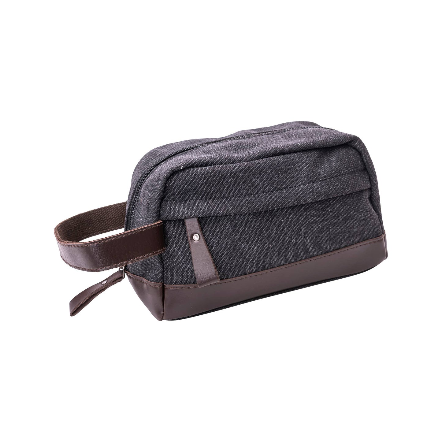 Canvas Dopp Kit | Men's Rugged Travel Toiletry Bag: Black