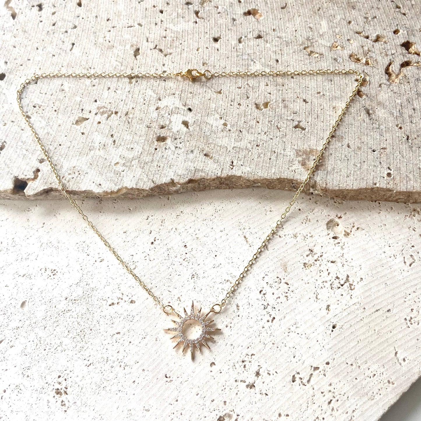 Sun celestial necklace minimalist
