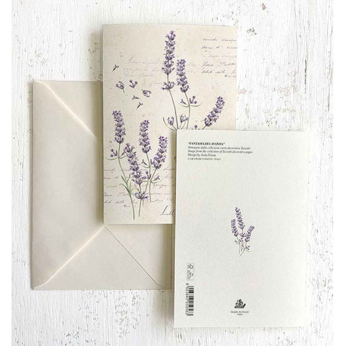 Lavendar Italian 4X6" Boxed Note Card Set-8/8-NEW