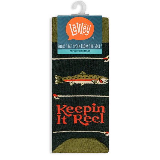 Keepin' It Reel Funny Fishing Socks Gift for Men Accessory