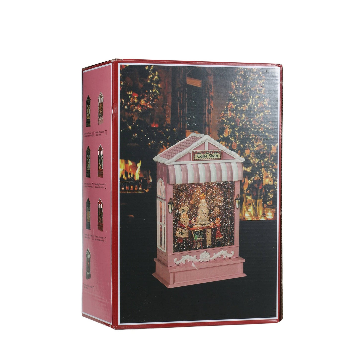 Christmas Musical Coffee Shop Snow Globe with Santa Claus Scene for Christmas Decoration