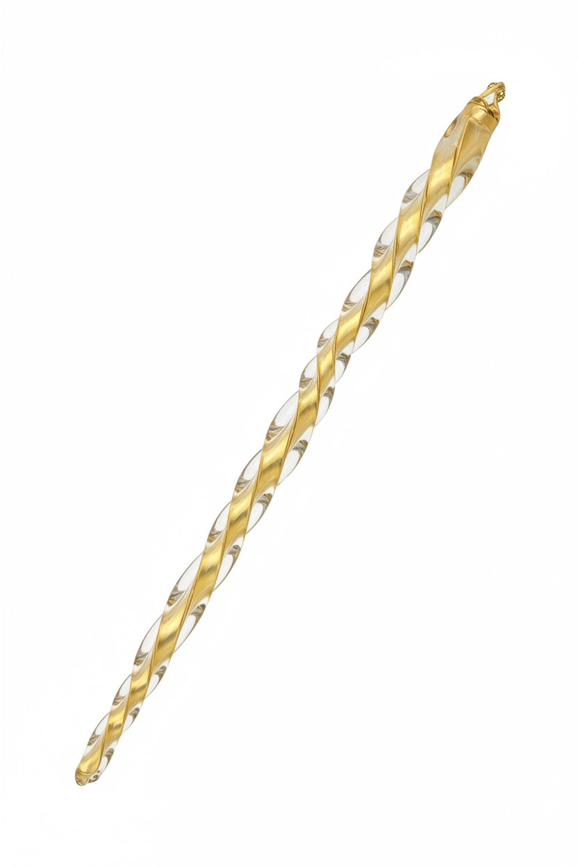 Gold Spiral Glass Icicle Ornament-12 inch
