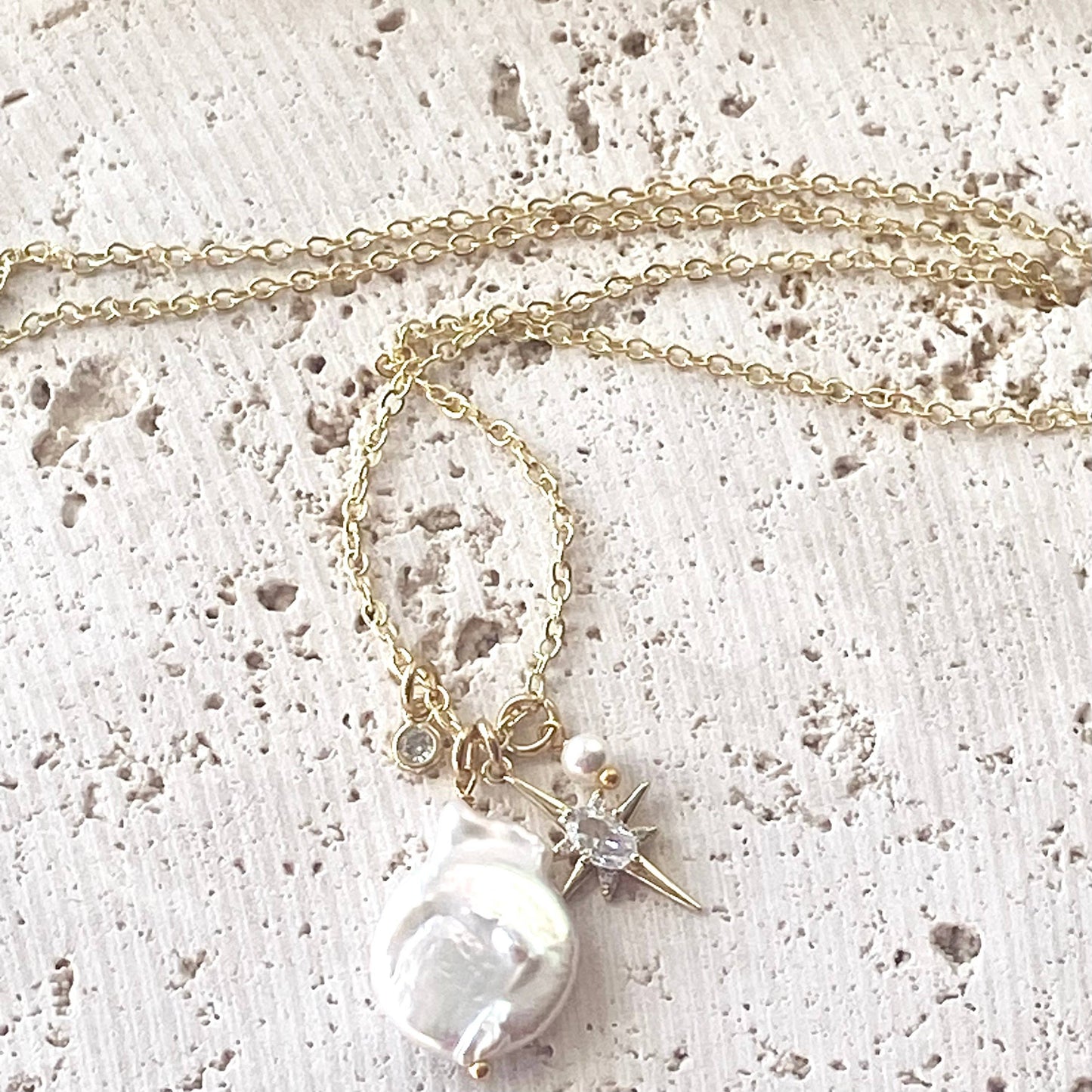 Fresh water pearl drop necklace celestial best seller