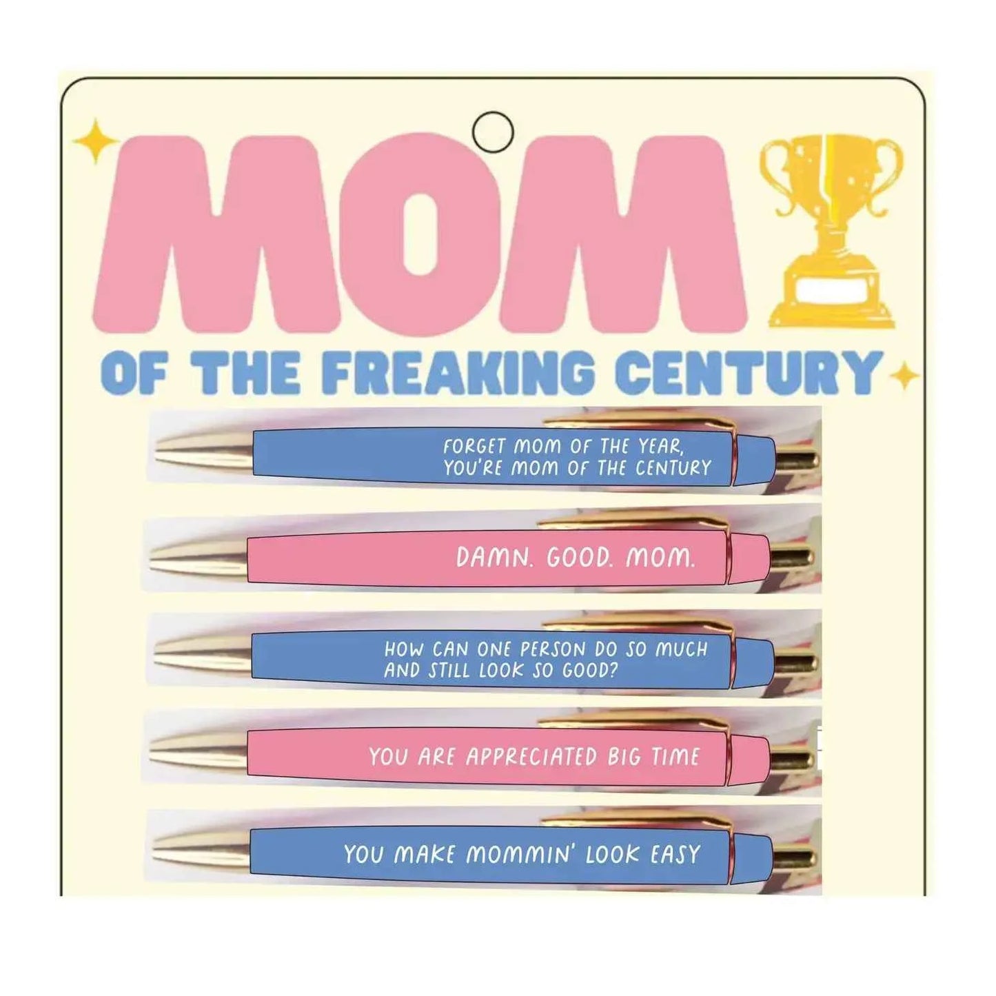 FUN CLUB - Mom Of The Freaking Century Pen Set (mothers day, gifts)