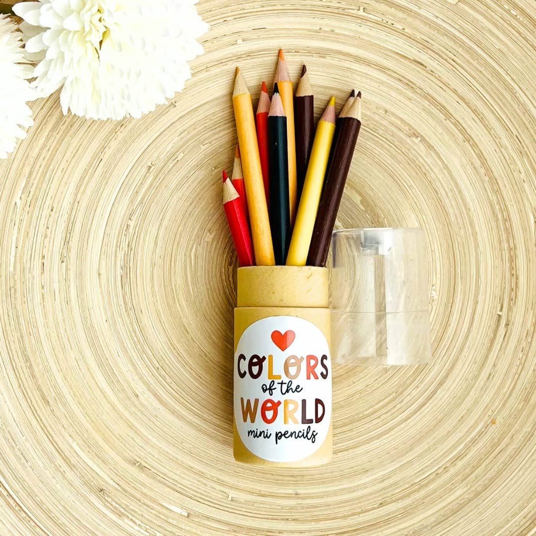 "Colors of the World" Mini Colored Pencil Set w/ Sharpener