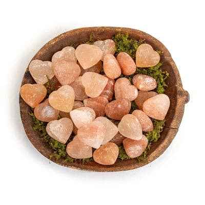 Heart Shaped Himalayan Salt Stones - Set of 36