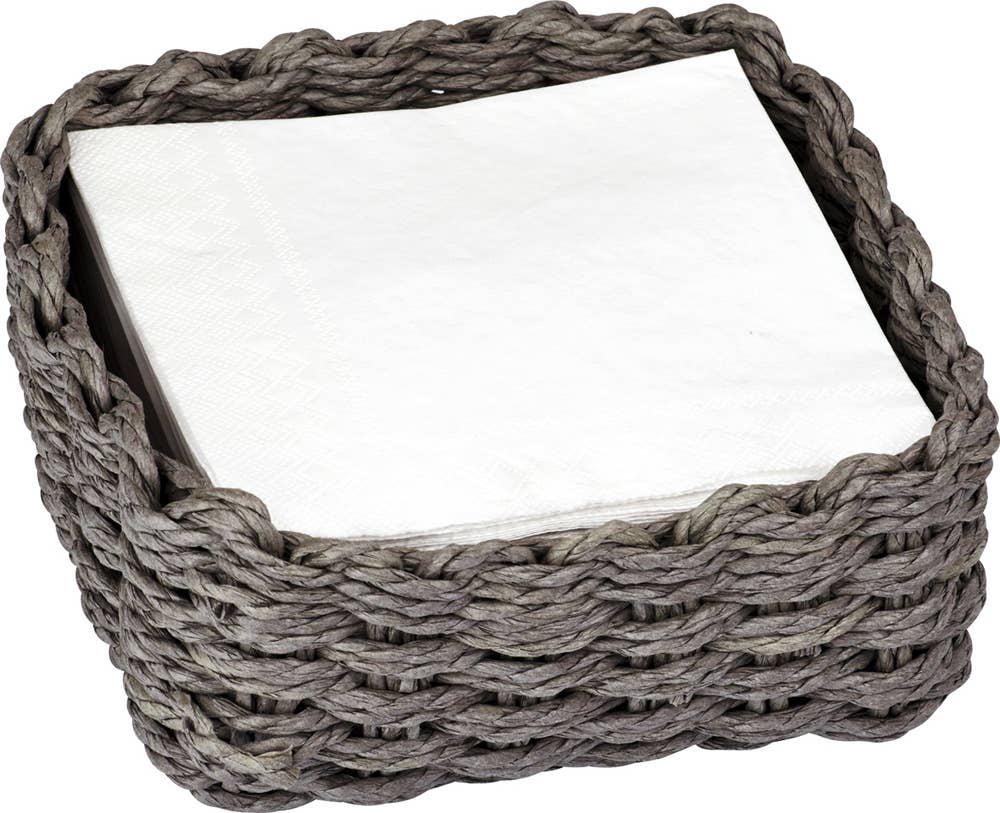 Paper Cocktail Napkin Paper Woven Caddy Paper Weave Grey