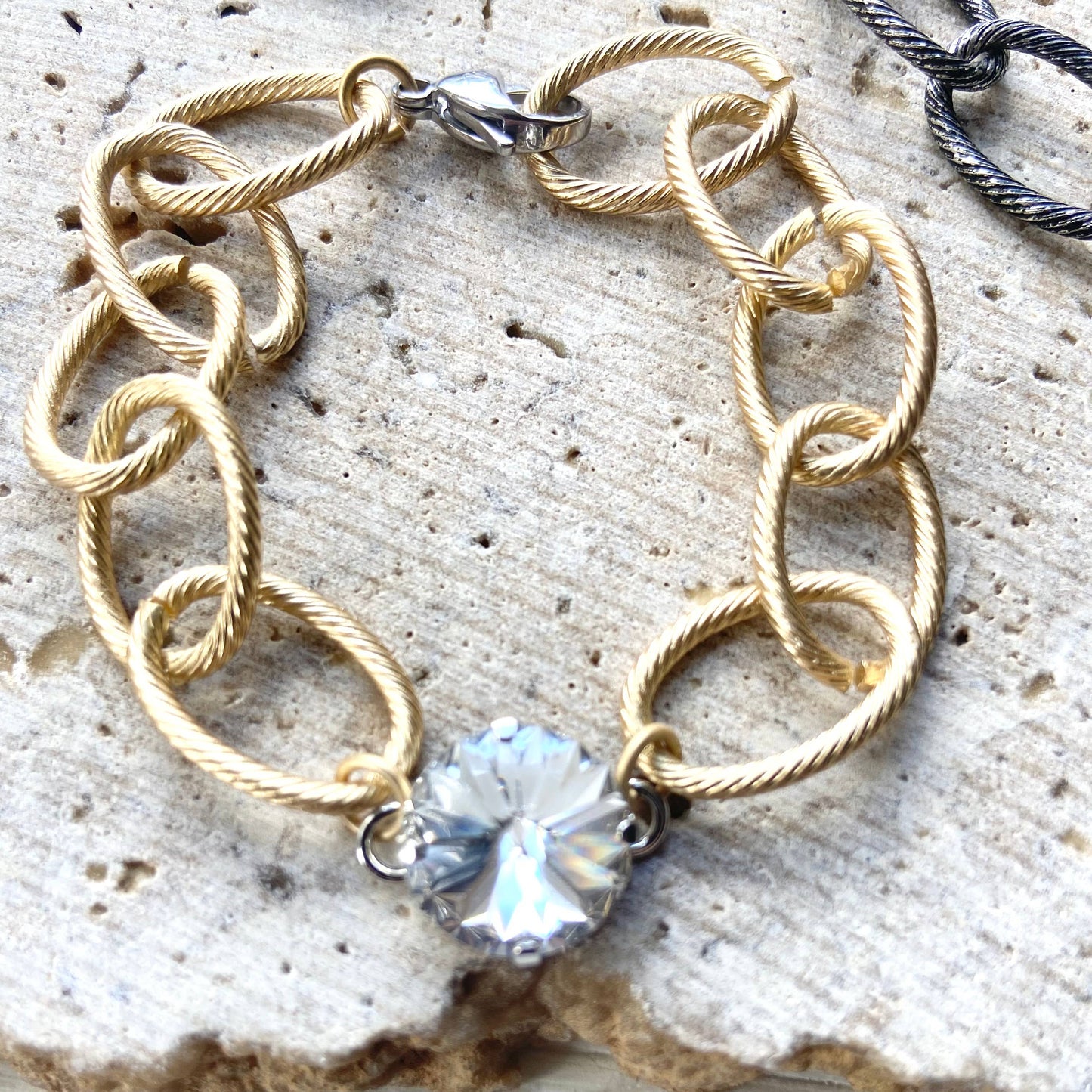 Chunky bracelet Swarovski crystal