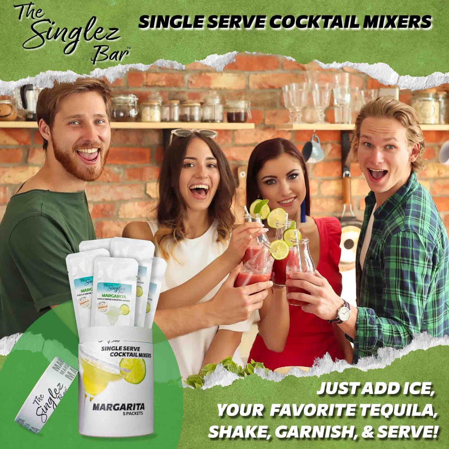 ThousandOaksBarrelCo. - Singlez Bar Margarita- 5-Pack Single Serve Mixers