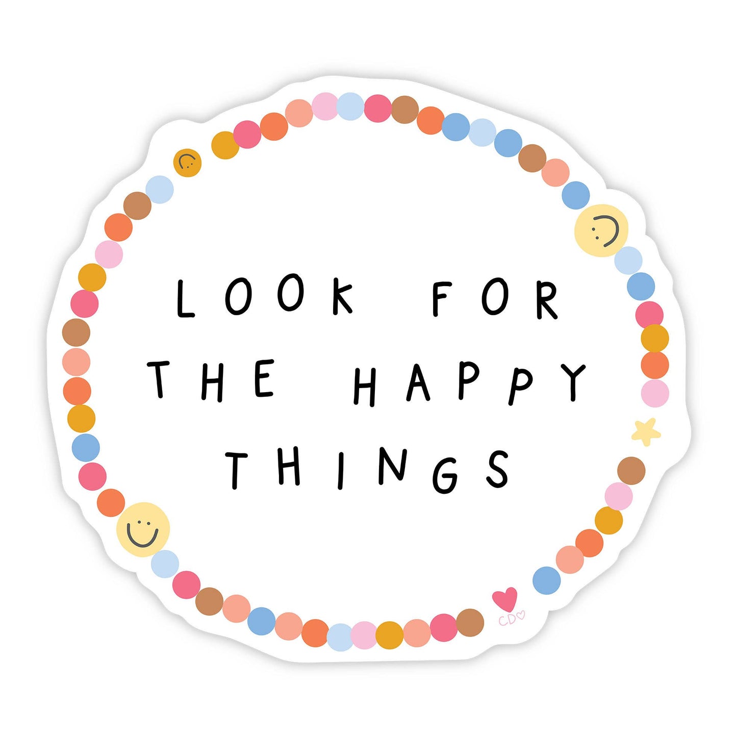 Happy Things Friendship Bracelet Clear Decal Sticker