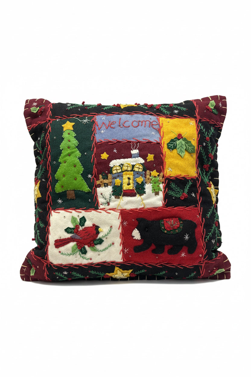 Black Welcome Pillow- 8 x 15
