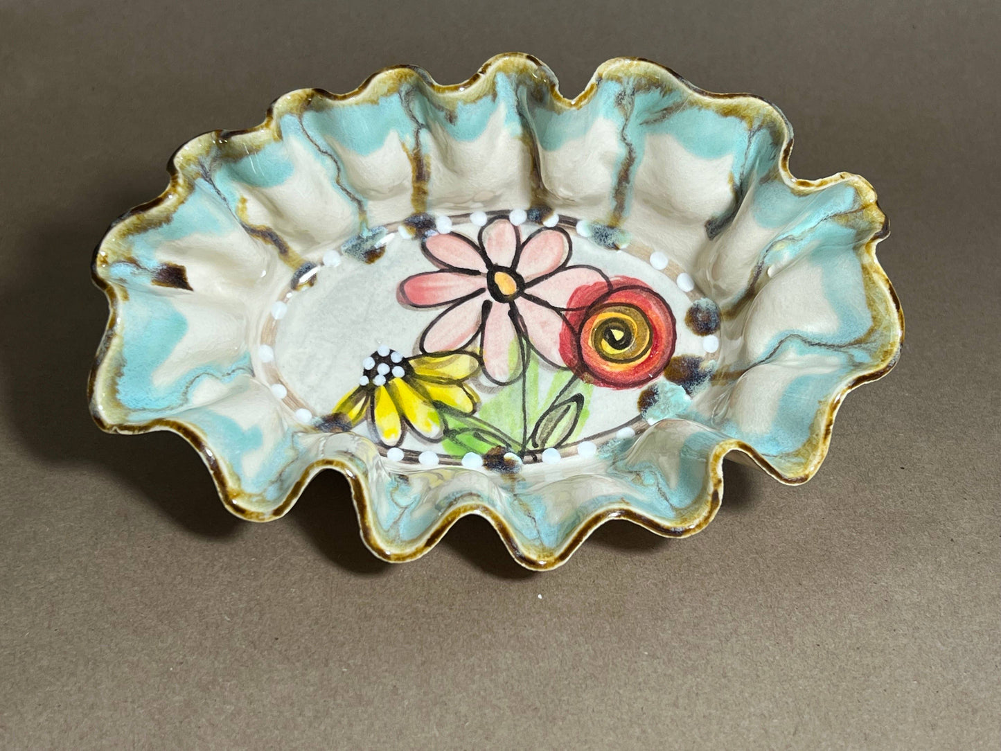 Heartfelt Traditions - Oval Baking Dish (Flowers Drip)