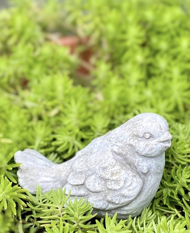 Bird Statue 4.9" Cement