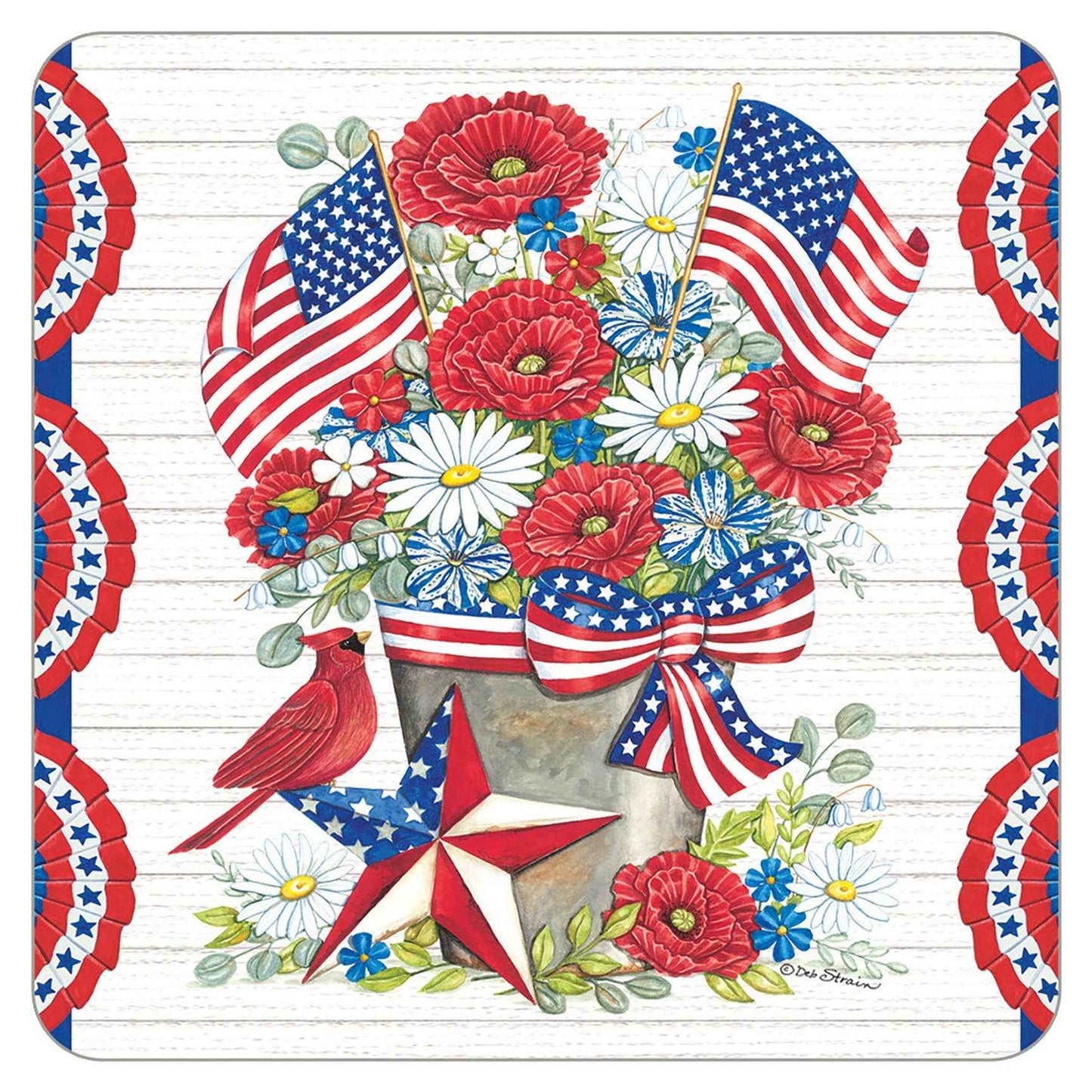 Legacy - Pail of Red, White and Blue Coaster