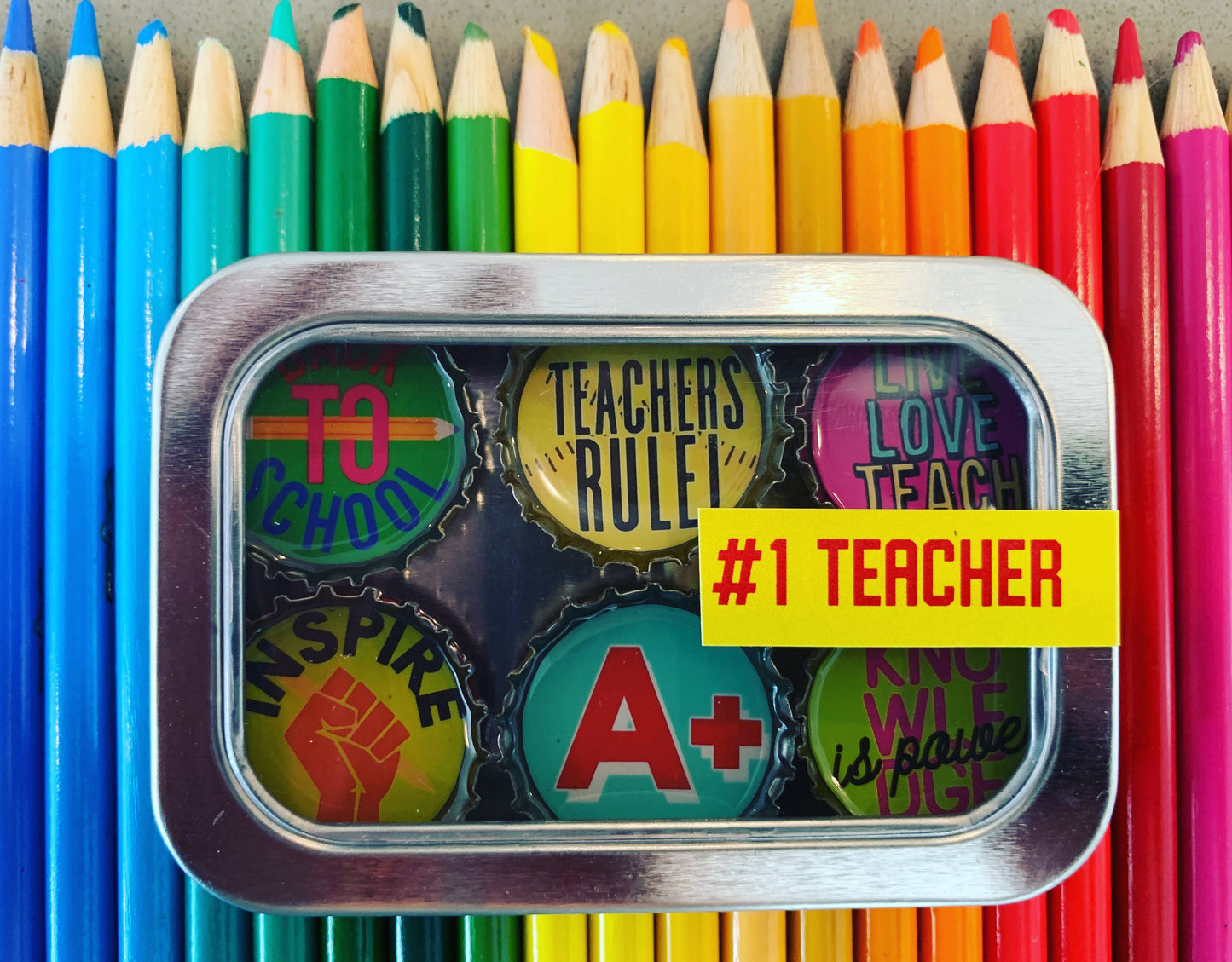 Teacher Magnets - Spring decor. Handmade & Eco-friendly
