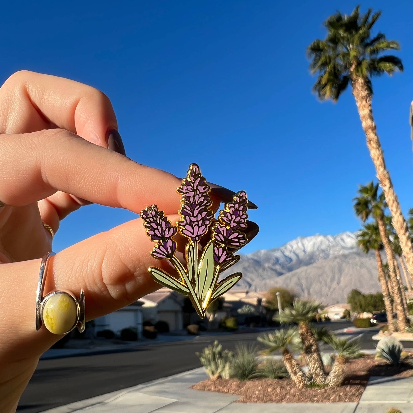 Lavender Enamel Pin