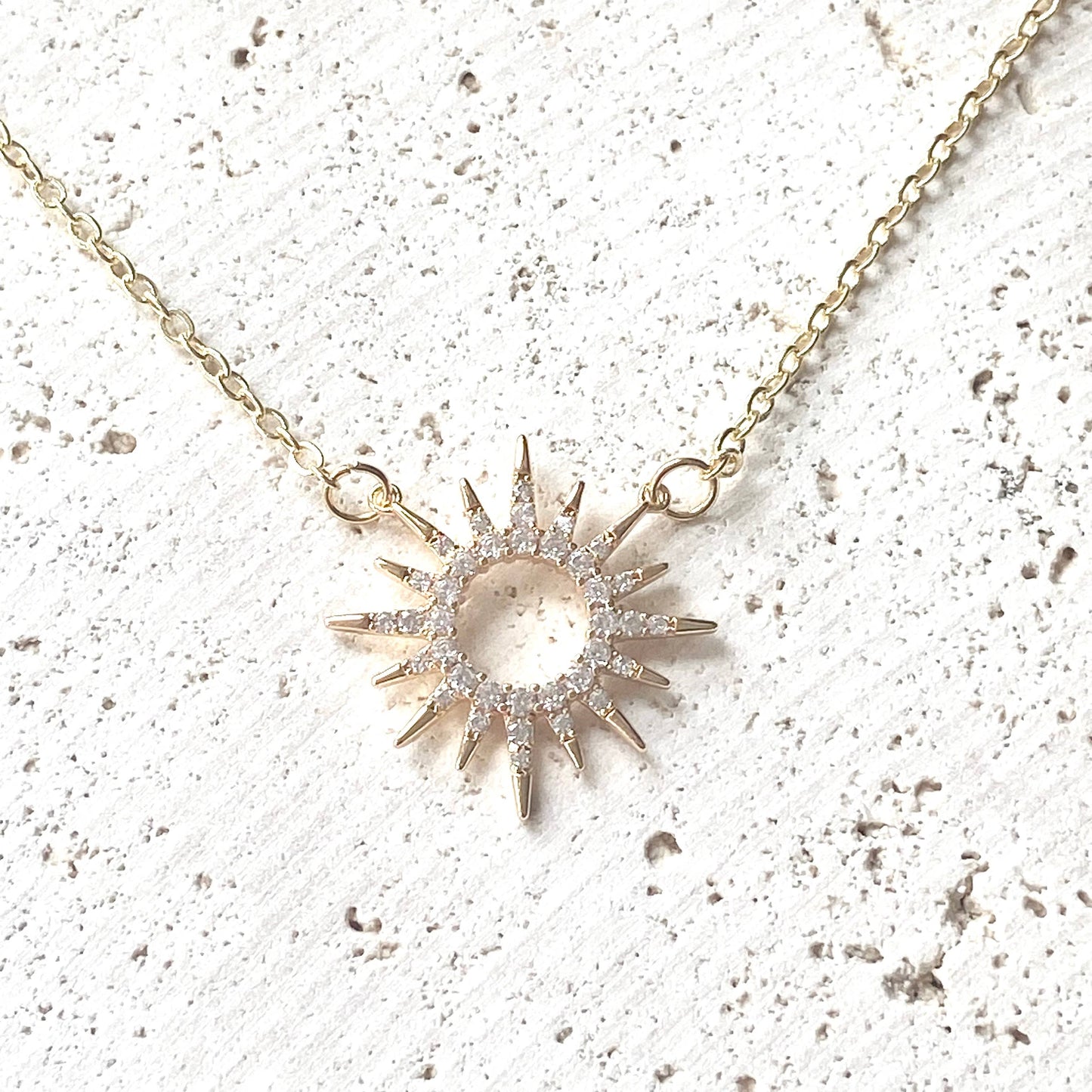 Sun celestial necklace minimalist