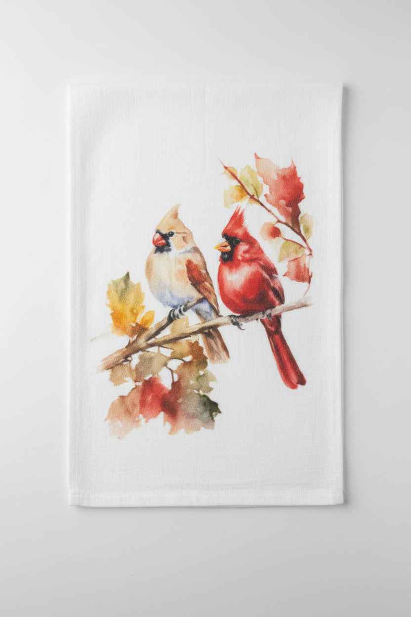 Autumn Cardinals Towel