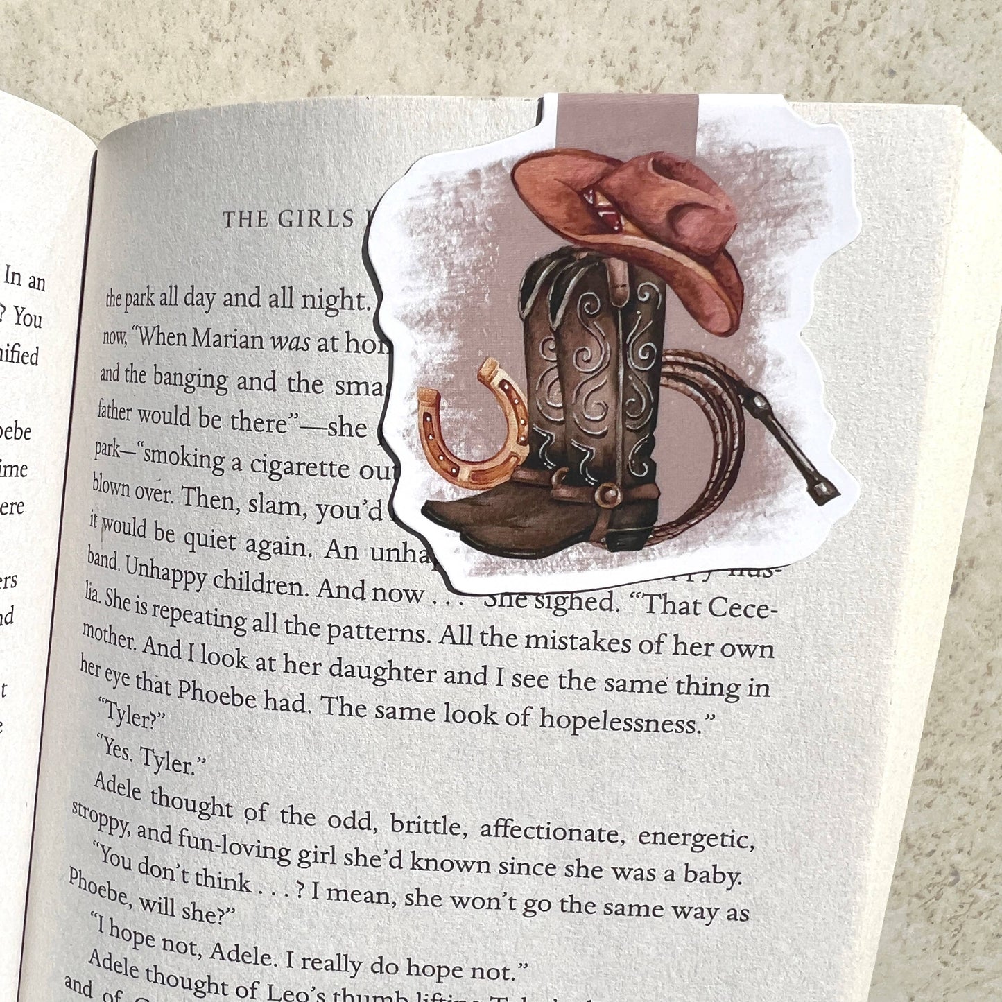Cowboy Boots Magnetic Bookmark