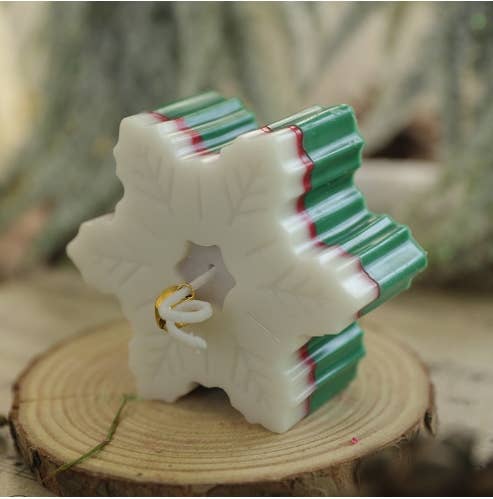 Velas Meta - Decoración navideña Velas de soja con aroma a copos de nieve navideños