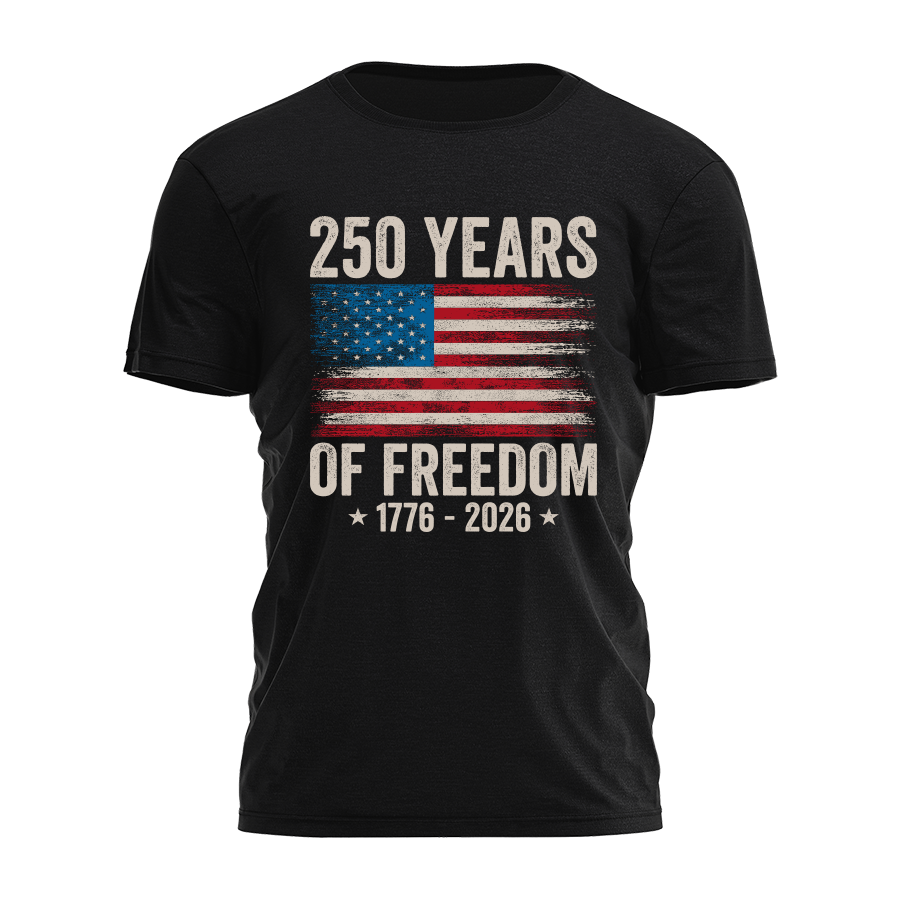 250 Years Of Freedom Tee : Heather Navy / XL