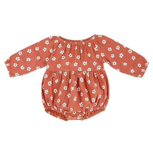 Enterizo de manga larga - Floral 6-12 meses